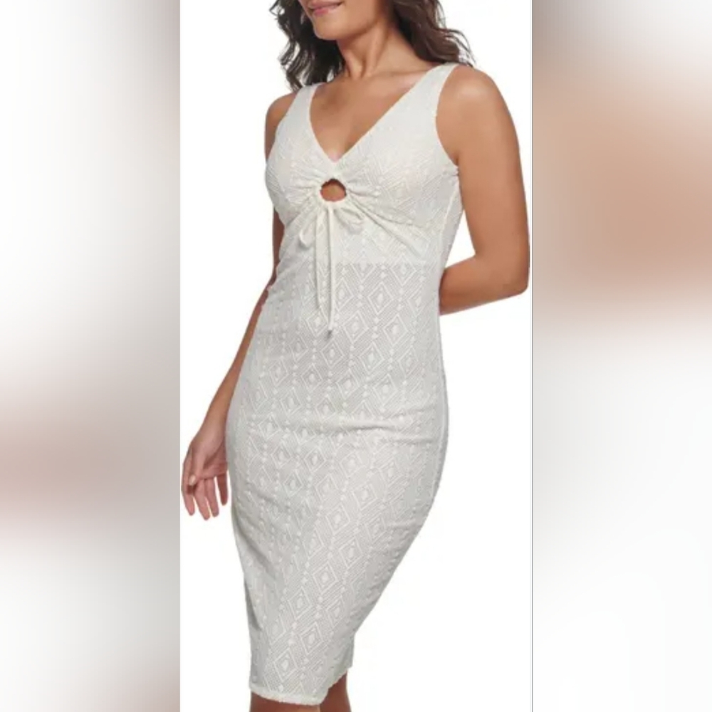 Guess White Sleeveless Dress